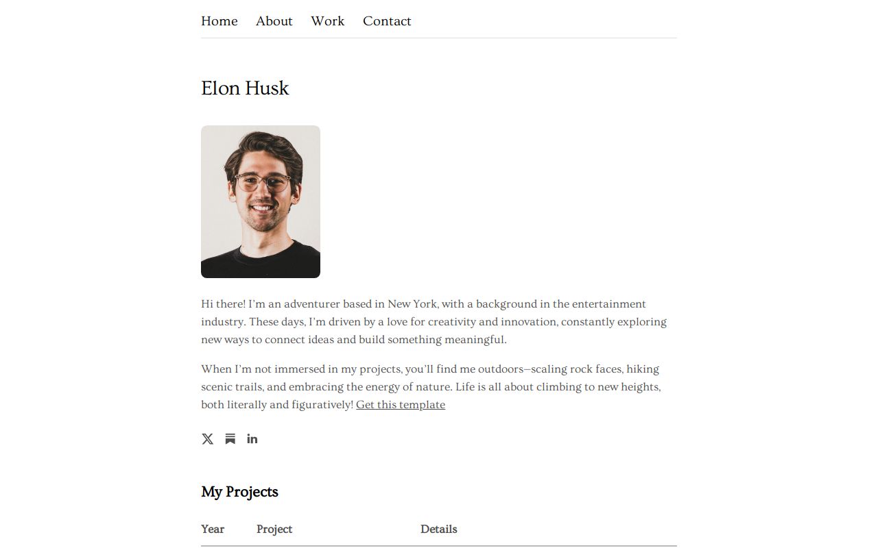 Personal Website Template